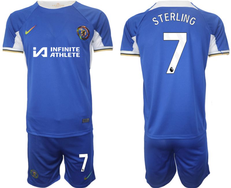 Men 2023-2024 Club Chelsea FC home blue #7 Soccer Jersey->->Soccer Club Jersey